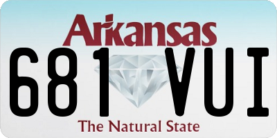 AR license plate 681VUI