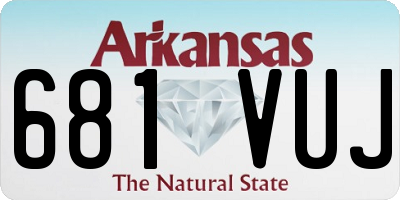 AR license plate 681VUJ