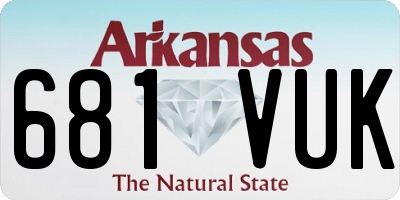 AR license plate 681VUK