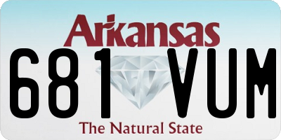 AR license plate 681VUM
