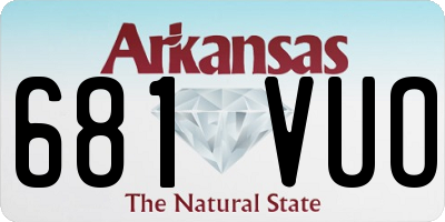 AR license plate 681VUO