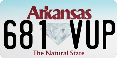 AR license plate 681VUP
