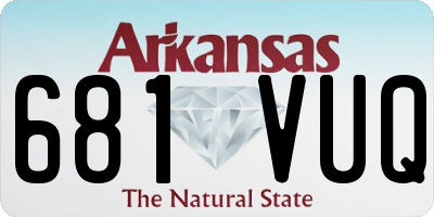 AR license plate 681VUQ