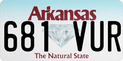 AR license plate 681VUR