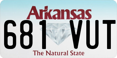 AR license plate 681VUT