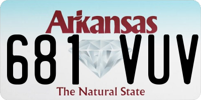 AR license plate 681VUV