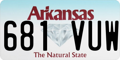 AR license plate 681VUW