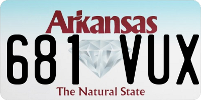 AR license plate 681VUX