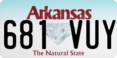 AR license plate 681VUY