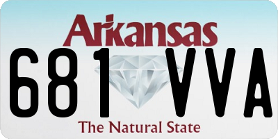 AR license plate 681VVA
