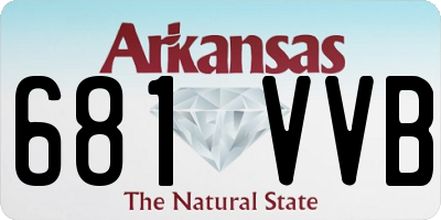 AR license plate 681VVB