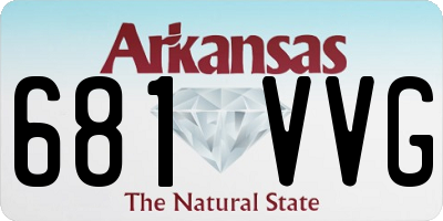 AR license plate 681VVG