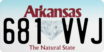 AR license plate 681VVJ
