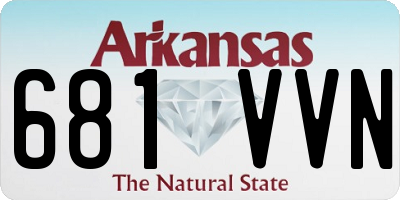 AR license plate 681VVN