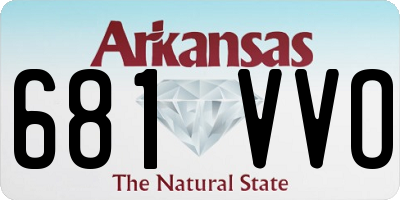 AR license plate 681VVO
