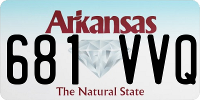 AR license plate 681VVQ