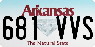 AR license plate 681VVS