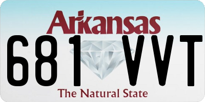 AR license plate 681VVT