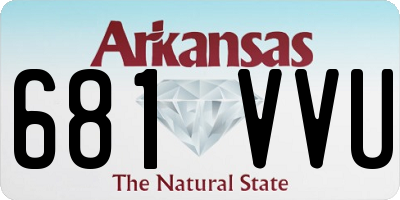 AR license plate 681VVU