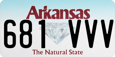 AR license plate 681VVV
