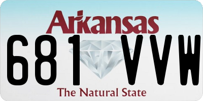 AR license plate 681VVW