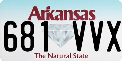 AR license plate 681VVX