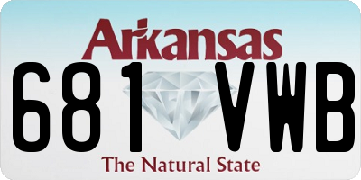 AR license plate 681VWB