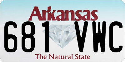 AR license plate 681VWC