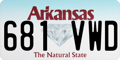 AR license plate 681VWD