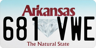 AR license plate 681VWE