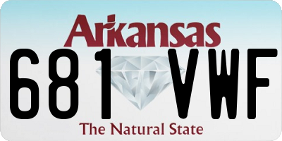 AR license plate 681VWF