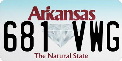 AR license plate 681VWG