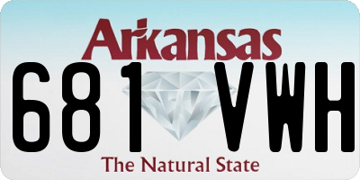 AR license plate 681VWH