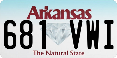 AR license plate 681VWI