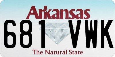 AR license plate 681VWK