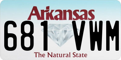 AR license plate 681VWM
