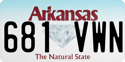 AR license plate 681VWN