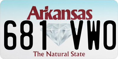 AR license plate 681VWO