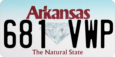 AR license plate 681VWP