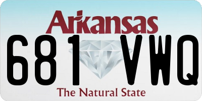 AR license plate 681VWQ