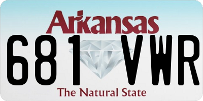 AR license plate 681VWR