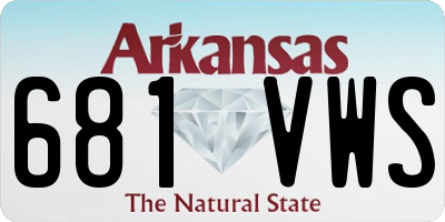 AR license plate 681VWS