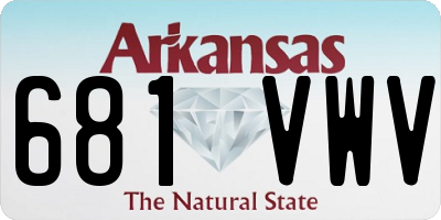 AR license plate 681VWV
