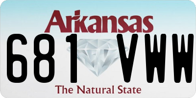 AR license plate 681VWW