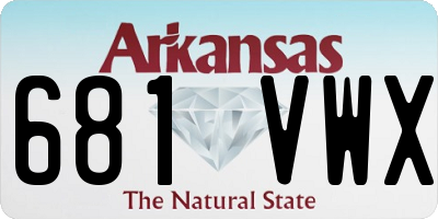 AR license plate 681VWX
