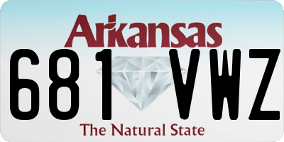 AR license plate 681VWZ