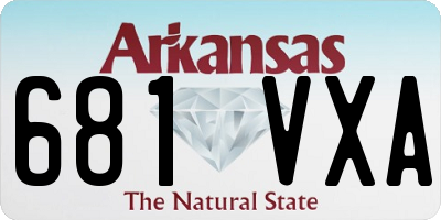 AR license plate 681VXA