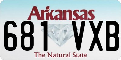 AR license plate 681VXB