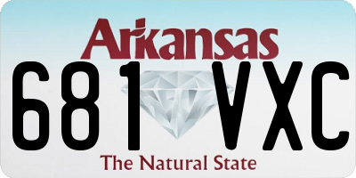 AR license plate 681VXC