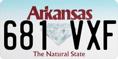AR license plate 681VXF